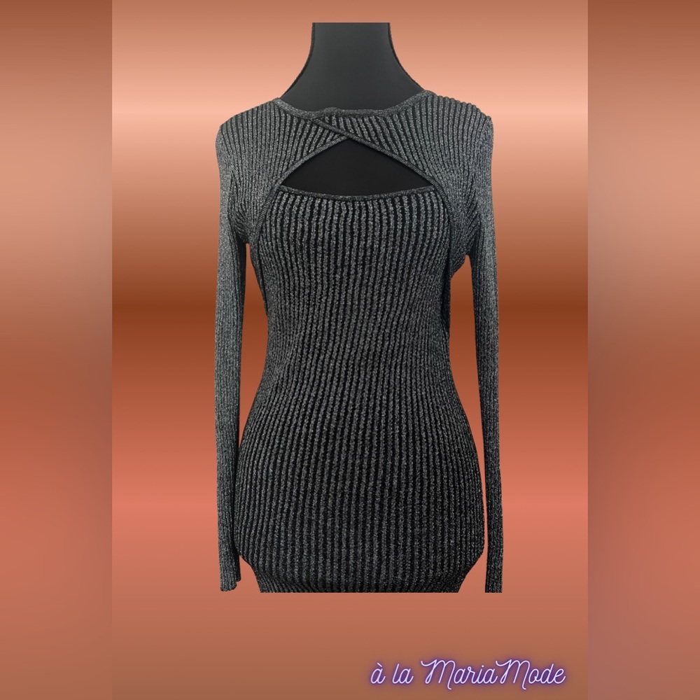 Rue21 Silver Long Sleeve Dress